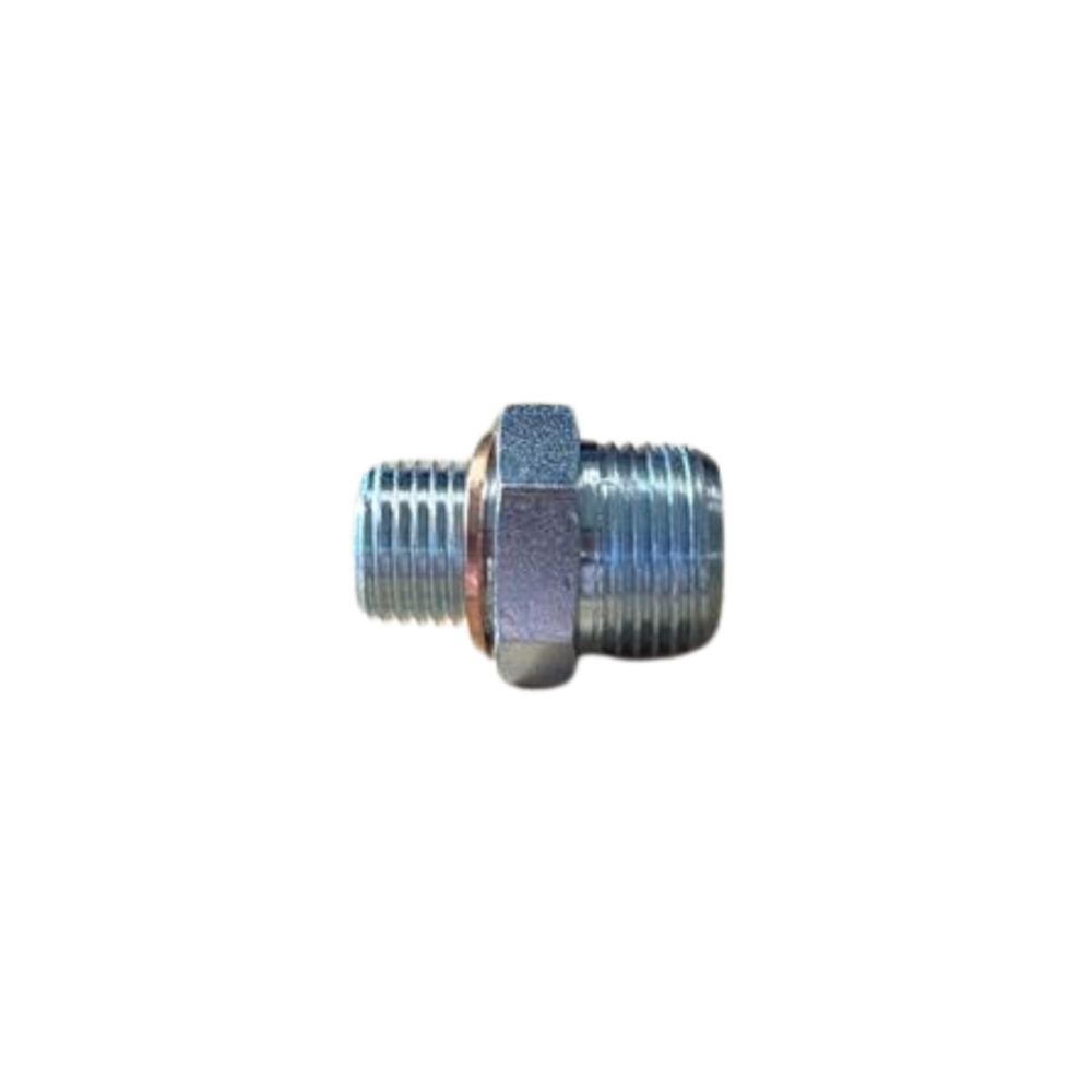 Nipple 3/8"cone x 1/4"cone parallel + washer